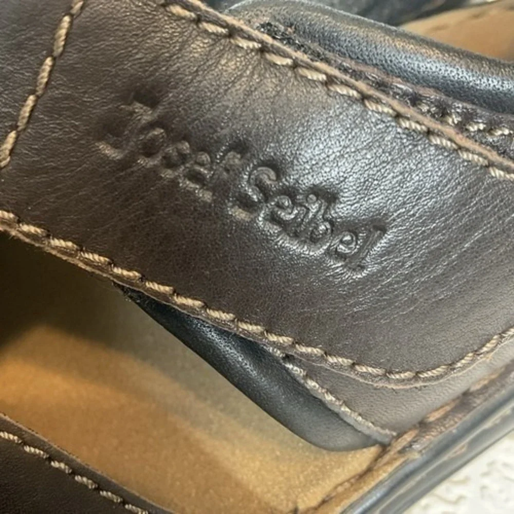 Josef Seibel Jeremy Dark Brown Fisherman Sandals Men 47/US13-13.5 Leather